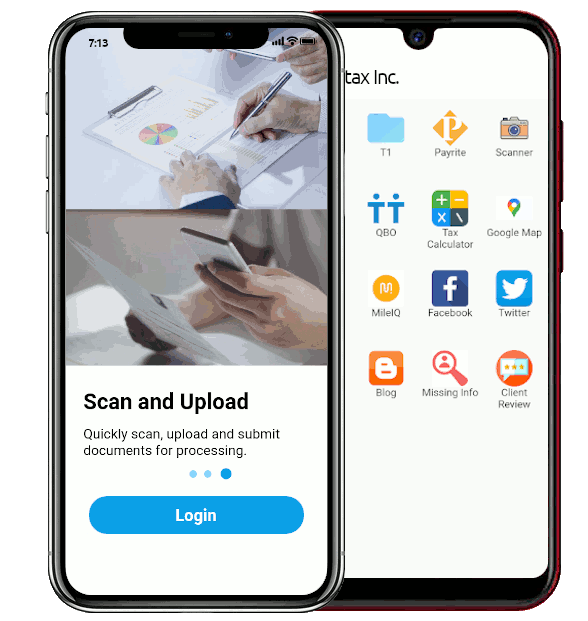 Phone app steps